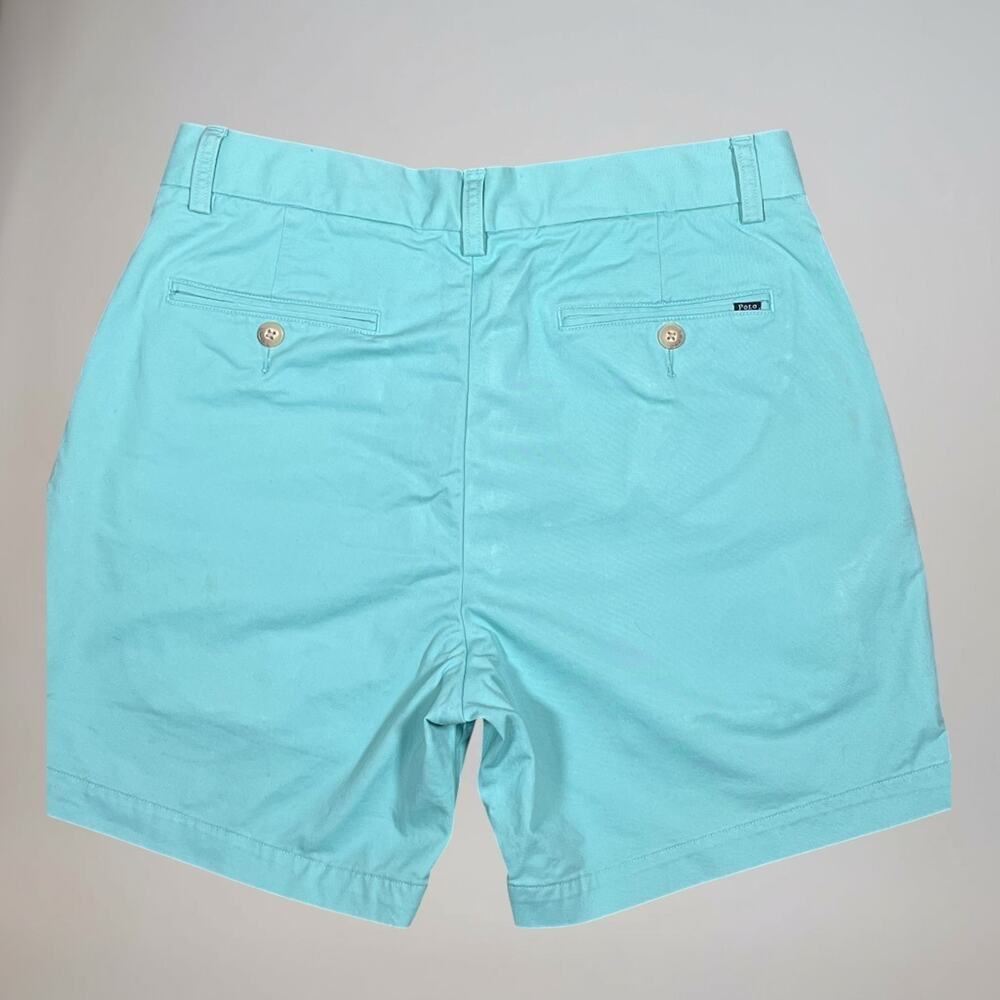 Polo Ralph Lauren Mens 30 x 6" Teal Blue Green Cotton Shorts Stretch Classic Fit - Picture 3 of 10